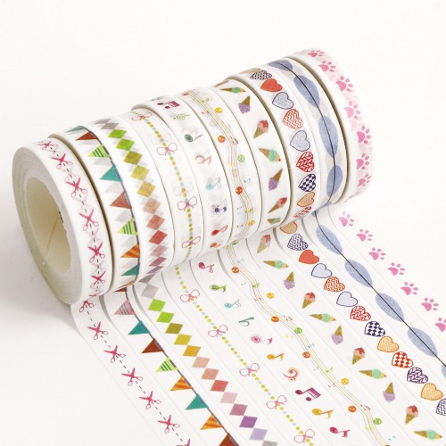 [Minhwa Shop] Colorful Design Masking Tape 8mm
