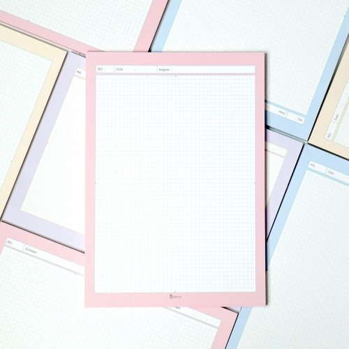 Non-Fancy B5 Basic Grid Notepad Memo Pad